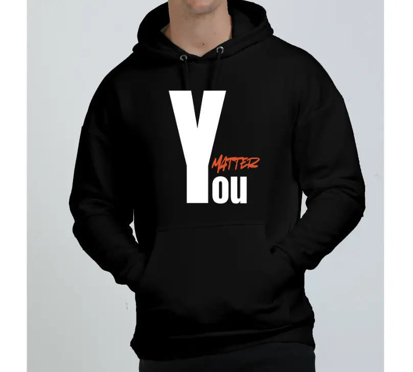 "You Matter" Black Hoodie – Empower Your Style