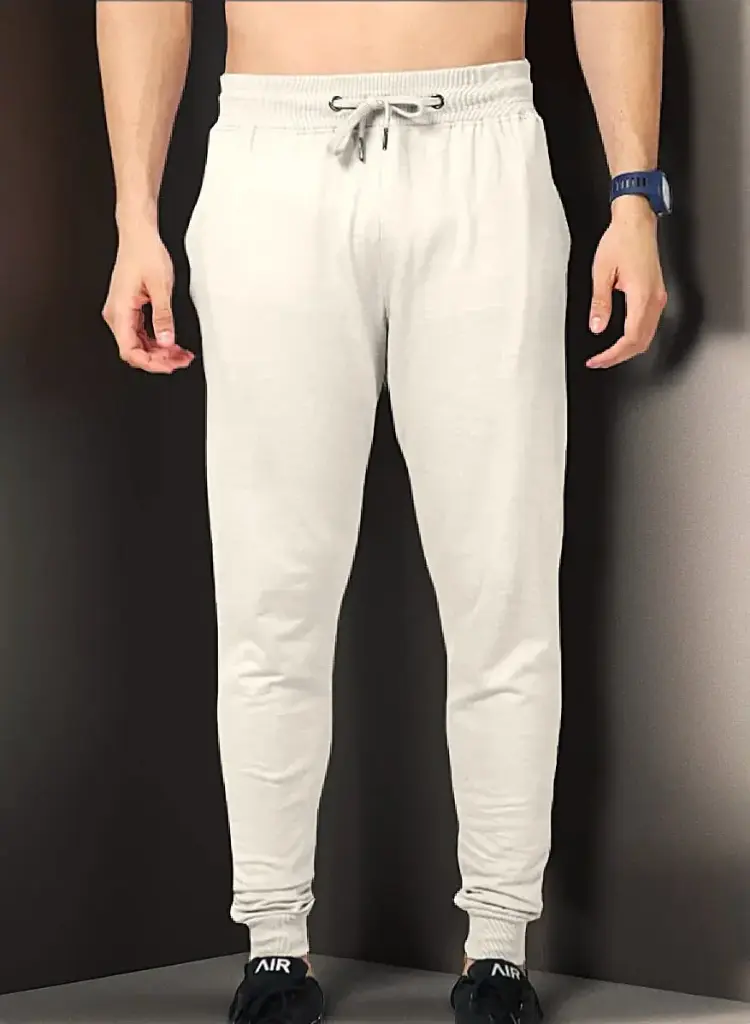 Grey Melange Men's Joggers – Comfortable & Versatile Casual Wear