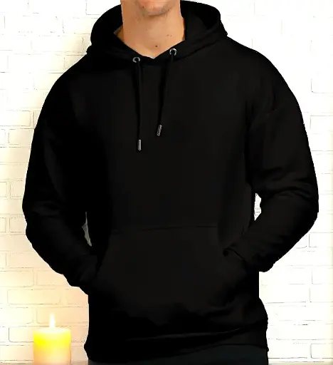 Unisex Black Pullover Hoodie - Sleek, Versatile, and Timeless