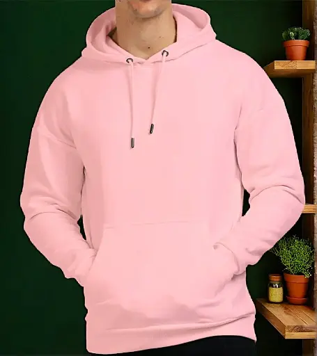 Pastel Pink Unisex Hoodie – Soft & Comfortable Casual Wear